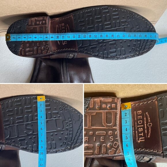 New BED STU Manchester Distressed Teak Riding Boots Size 8 - Picture 16 of 16